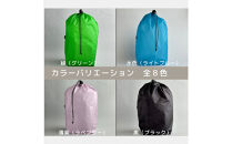 【L・5L・緑】&nbsp;大きめナイロン巾着袋　スタッフバッグ　スタッフサック　バッグインバッグ　着替え袋