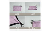 【ラベンダー】A6が入るとっても軽いナイロンフラットポーチ（マチなし）旅行用や化粧品にも