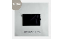 【黒】A6が入るとっても軽いナイロンフラットポーチ（マチなし）旅行用や化粧品にも