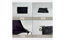 【黒】A6が入るとっても軽いナイロンフラットポーチ（マチなし）旅行用や化粧品にも