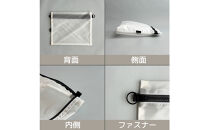 【白】A5サイズが入る軽いナイロンフラットポーチ　旅行用　着替え