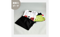 【黒】A5サイズが入る軽いナイロンフラットポーチ　旅行用　着替え