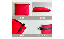 【赤】B5が入る軽いナイロンフラットポーチ　旅行用　着替え　大容量　横長　バッグインポーチ