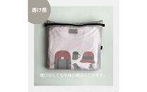 【ラベンダー】B5が入る軽いナイロンフラットポーチ　旅行用　着替え　大容量　横長　バッグインポーチ