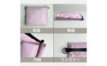 【ラベンダー】B5が入る軽いナイロンフラットポーチ　旅行用　着替え　大容量　横長　バッグインポーチ