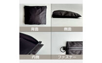 【黒】B5が入る軽いナイロンフラットポーチ　旅行用　着替え　大容量　横長　バッグインポーチ