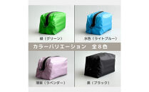 【ラベンダー】ナイロン化粧ポーチ　内ポケット付き