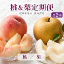 【全2回&nbsp;定期便】&nbsp;紀州和歌山産旬のフルーツセット（8月：桃約1.8kg・9月：梨約2kg）&nbsp;［UT139］