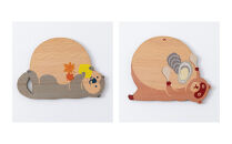 Ten＆O　木製プレートコレクション  ひろしまたぬき × ひろしまらっこ　各1枚 合計2枚入り