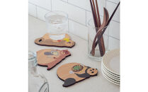 Ten＆O　木製プレートコレクション  ひろしまたぬき × ひろしまらっこ　各1枚 合計2枚入り