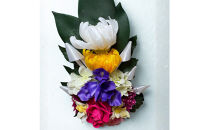 国家検定一級デザイナーのプリザーブドフラワー仏花１基　M