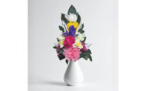 国家検定一級デザイナーのプリザーブドフラワー仏花１基　M