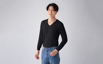 【男性用 Mサイズ ブラック】ReDリカバリーウェア Vネックインナー長袖 疲労回復 血行促進 一般医療機器 バイタルテック