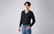 【男性用 Sサイズ ベージュ】ReDリカバリーウェア Vネックインナー長袖 疲労回復 血行促進 一般医療機器 バイタルテック