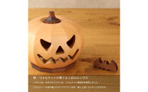檜香るジャックオーランタン／木製ランプ〈Ricod〉