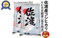 【6か月定期便】令和7年産 新潟県 佐渡島産 米杜氏コシヒカリ 10kg(5kg×2) 受注精米