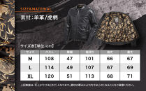 【デグナー】クラシック×花山コラボジャケット［21SJ-14K］虎柄＜Lサイズ＞｜京都&nbsp;バイクギア&nbsp;バイクアイテム&nbsp;人気ブランド［レザージャケット&nbsp;和柄&nbsp;高級感&nbsp;プロテクター取り外し可能&nbsp;おしゃれ&nbsp;おすすめ&nbsp;本革&nbsp;革ジャン&nbsp;ツーリング&nbsp;ライダー&nbsp;バイカー&nbsp;お取り寄せ&nbsp;通販&nbsp;送料無料&nbsp;ふるさと納税&nbsp;］