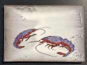 【エビ】大堀筒描き　皿　大