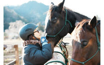 馬とのふれあい・乗馬体験コース（1名）