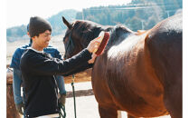 ホーストレッキング＆馬のお世話コース（１名）