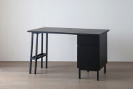 【開梱設置】高野木工&nbsp;プレーンデスク&nbsp;SET5&nbsp;オーク黒塗装（W120×D70cm）【10年保証】