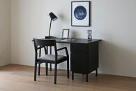 【開梱設置】高野木工&nbsp;プレーンデスク&nbsp;SET5&nbsp;オーク黒塗装（W120×D70cm）【10年保証】