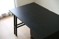 【開梱設置】高野木工&nbsp;プレーンデスク&nbsp;SET5&nbsp;オーク黒塗装（W120×D70cm）【10年保証】