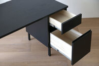 【開梱設置】高野木工&nbsp;プレーンデスク&nbsp;SET5&nbsp;オーク黒塗装（W120×D70cm）【10年保証】