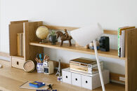 【開梱設置】高野木工&nbsp;プレーンデスク&nbsp;SET2&nbsp;オーク（W90×D55cm）【10年保証】