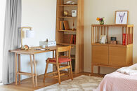 【開梱設置】高野木工&nbsp;プレーンデスク&nbsp;SET1&nbsp;オーク（W90×D55cm）【10年保証】