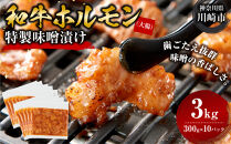 ＜訳アリ＞和牛ホルモン（大腸）　特製味噌漬け　3kg(300g×10）【2026年1月発送】