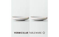 Tableware Shallow Bowl Curveペアセット21cm 乳白