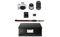 【カメラ＆プリンターセット】&nbsp;Canon&nbsp;EOS&nbsp;R50&nbsp;ダブルズームキット（ホワイト）&nbsp;&&nbsp;インクジェットプリンター&nbsp;PIXUS&nbsp;TS8830&nbsp;キヤノン&nbsp;キャノン&nbsp;コンパクトカメラ&nbsp;複合機_0053C-1