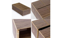 【旭川クラフト】グリッツ BOXティッシュケース （ウォルナット）/ ササキ工芸 _00292