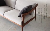 アームソファ ウォールナット 2人掛け 北海道  MOOTH インテリア 手作り 家具職人 椅子