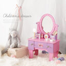 【完成品＋設置付き】キッズドレッサードレッサー&nbsp;おもちゃ&nbsp;木製&nbsp;メイクセット&nbsp;キッズ&nbsp;女の子&nbsp;コスメセット&nbsp;化粧品&nbsp;玩具&nbsp;子供&nbsp;おままごと&nbsp;ミニドレッサー&nbsp;知育玩具&nbsp;幼児&nbsp;コンパクト&nbsp;かわいい&nbsp;ピンク&nbsp;EKONTC001627-0-0