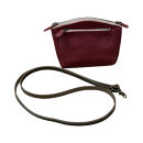 革・ダブルポシェット ミニ［ワイン］