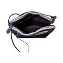 革・ダブルポシェット ラージ［チョコ］