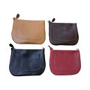 革・ファスナーポーチ ラージ［チョコ］