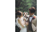 森の中のウェディングフォト