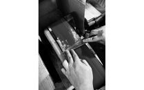 はがね出刃包丁　＜梅の花＞　和風レトロモダン　木製ハンドル