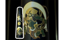 極上　安来青鋼1号　三徳万能包丁　風神・雷神＜和風レトロモダン＞　木製ハンドル