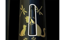 極上　安来青鋼1号　三徳万能包丁　親子ねこ＜和風レトロモダン＞　木製ハンドル