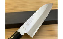 極上　安来青鋼1号　三徳万能包丁　花とねこ＜和風レトロモダン＞　木製ハンドル