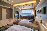 【加太淡嶋温泉大阪屋ひいなの湯】平休日1泊2食付ペア宿泊券《海の見えるリニューアル和洋室》