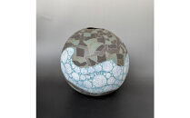 益子焼&nbsp;波光文象嵌陶球＊花器&nbsp;|&nbsp;栃木県&nbsp;伝統工芸品&nbsp;美術品&nbsp;1点限定品&nbsp;一点物&nbsp;陶器&nbsp;陶芸&nbsp;作家