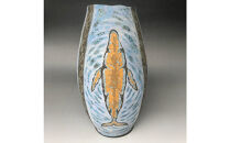 益子焼&nbsp;クジラのいる花器&nbsp;|&nbsp;栃木県&nbsp;伝統工芸品&nbsp;美術品&nbsp;1点限定品&nbsp;一点物&nbsp;陶器&nbsp;陶芸&nbsp;作家