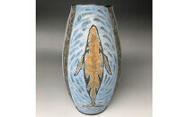 益子焼&nbsp;クジラのいる花器&nbsp;|&nbsp;栃木県&nbsp;伝統工芸品&nbsp;美術品&nbsp;1点限定品&nbsp;一点物&nbsp;陶器&nbsp;陶芸&nbsp;作家
