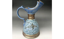 益子焼&nbsp;オルカとクジラのいる注器＊花器&nbsp;|&nbsp;栃木県&nbsp;伝統工芸品&nbsp;美術品&nbsp;1点限定品&nbsp;一点物&nbsp;陶器&nbsp;陶芸&nbsp;作家