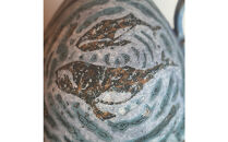 益子焼&nbsp;オルカとクジラのいる注器＊花器&nbsp;|&nbsp;栃木県&nbsp;伝統工芸品&nbsp;美術品&nbsp;1点限定品&nbsp;一点物&nbsp;陶器&nbsp;陶芸&nbsp;作家